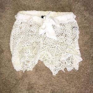 Lace bathing suit cover bottoms